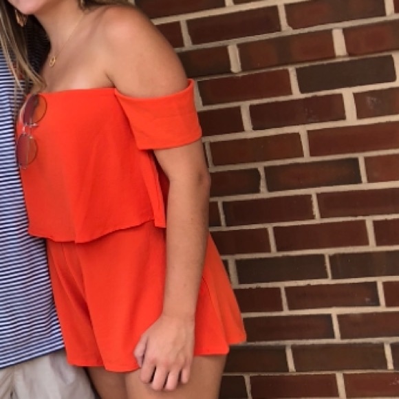 Missguided Pants - Orange romper